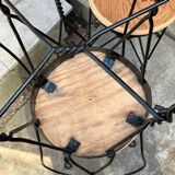 Set of 4 vintage wrought iron chairs from the 1940s.