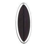 Lacquered and patinated brass mirror, ovoid shape. 1950s/60s.