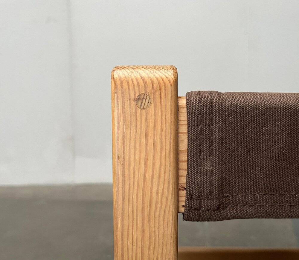 Swedish Mid-Century Safari Chair, 1960s, set of 3