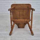 1960s, set of 4 scandinavian dining chairs in solid oak wood, original good condition.