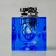 Magnifying lighter by Antonio Imperatore, blue murano glass, Italy, 1970