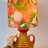 1970s sculptural vase lamp - exceptional studio ceramics