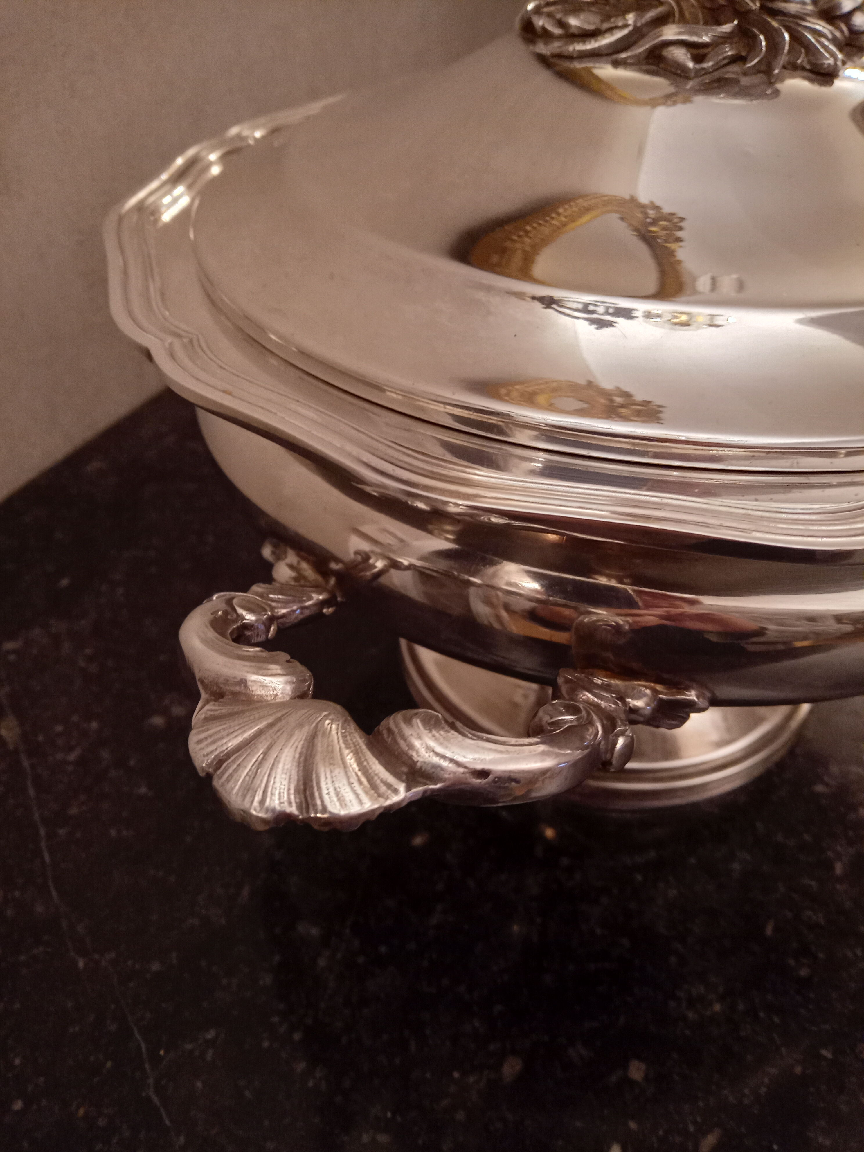 Silver metal soup