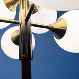 German brass floor lamp in Space Age style from the mid-century by Kaiser Leuchten, 1960s.