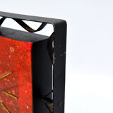 1970s modern electric fireplace clock VEB Elektrobau Greiz, Germany