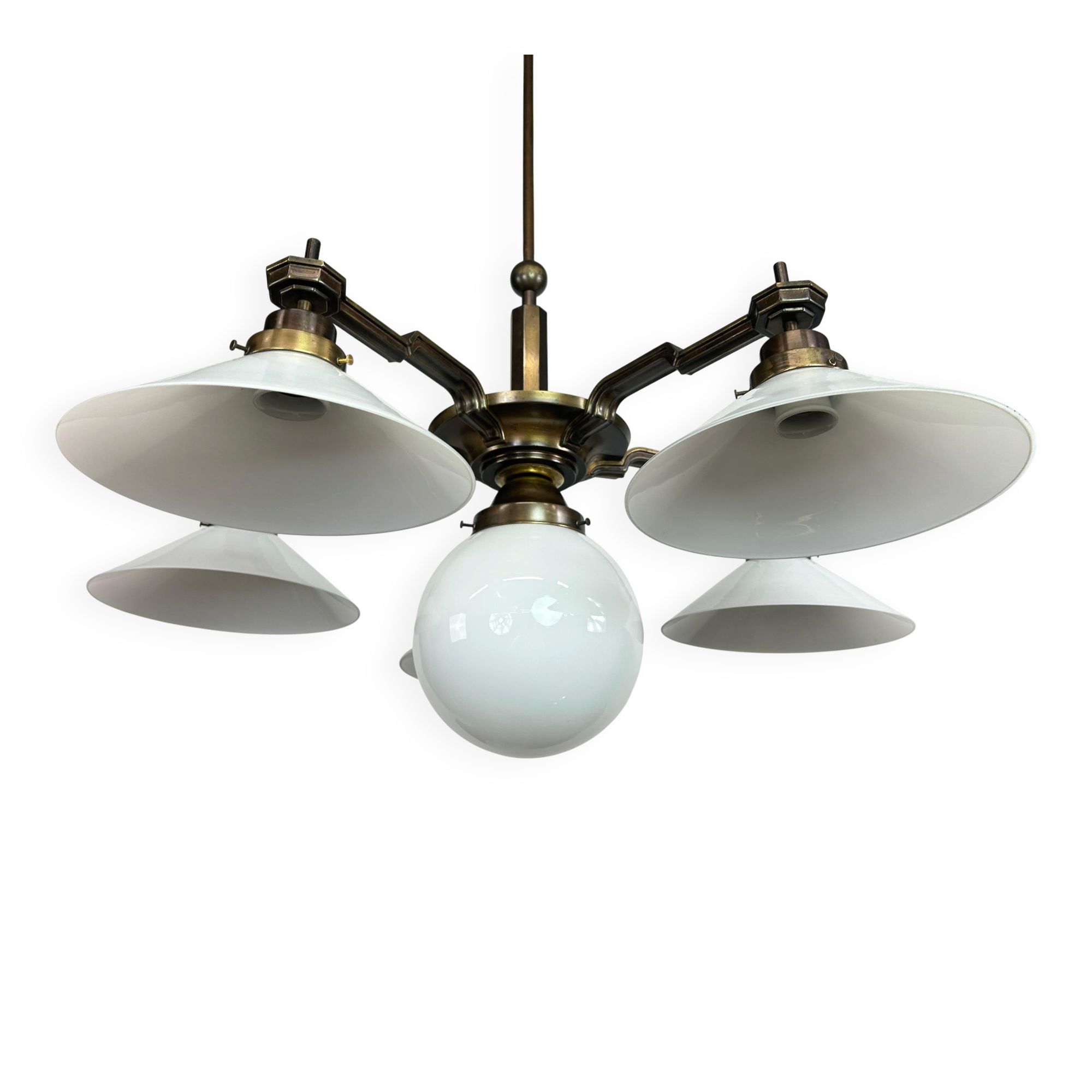 Large cubist chandelier