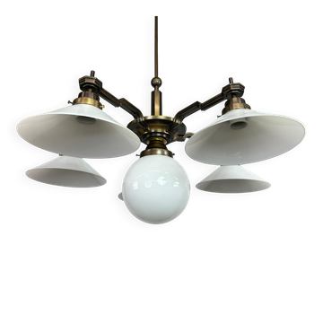 Large cubist chandelier