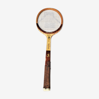 Raquette de tennis vintage Spalding Pancho Gonzales en bois cordage en boyau