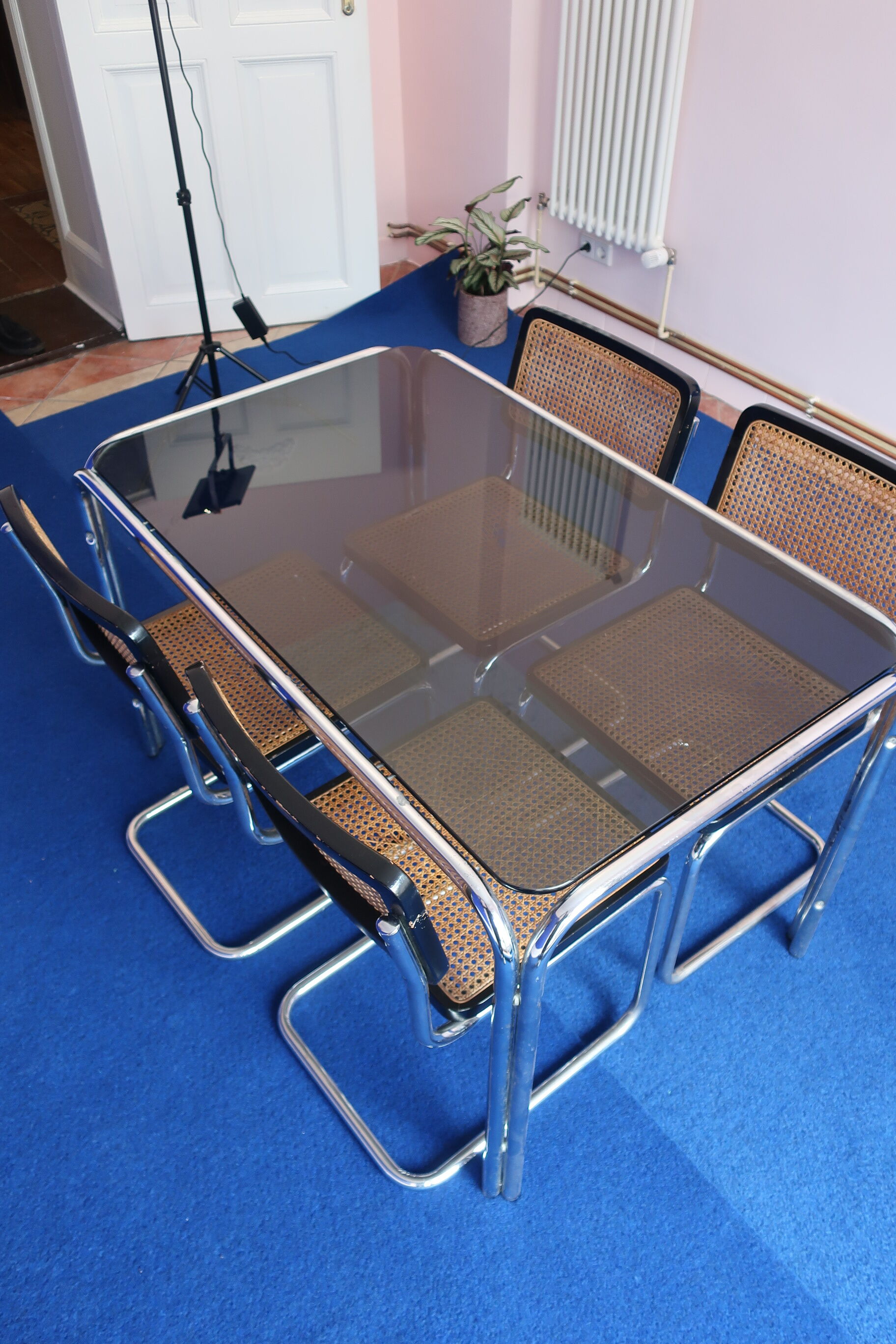 Table and 4 chairs by Marcel Breuer from the 70/80