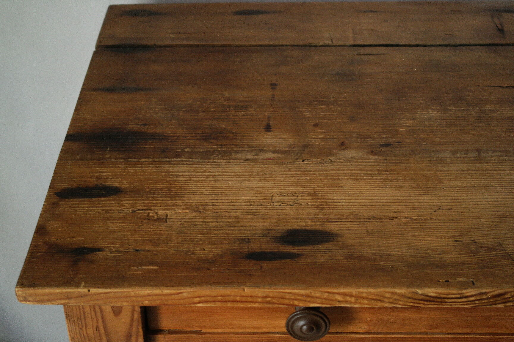Farmhouse side table in old wood