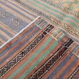 Kilim ancien à motifs géométriques – palette douce et naturelle 168x303Cm