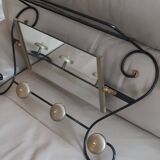 Vintage coat rack with pivoting mirror