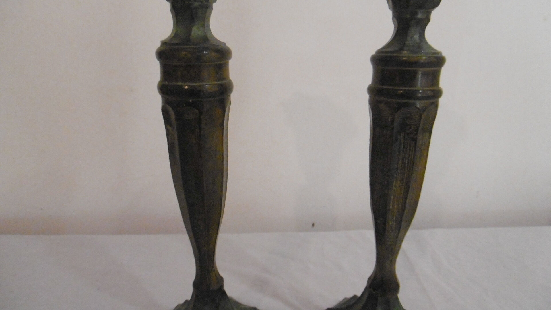 Pair of art deco candlesticks