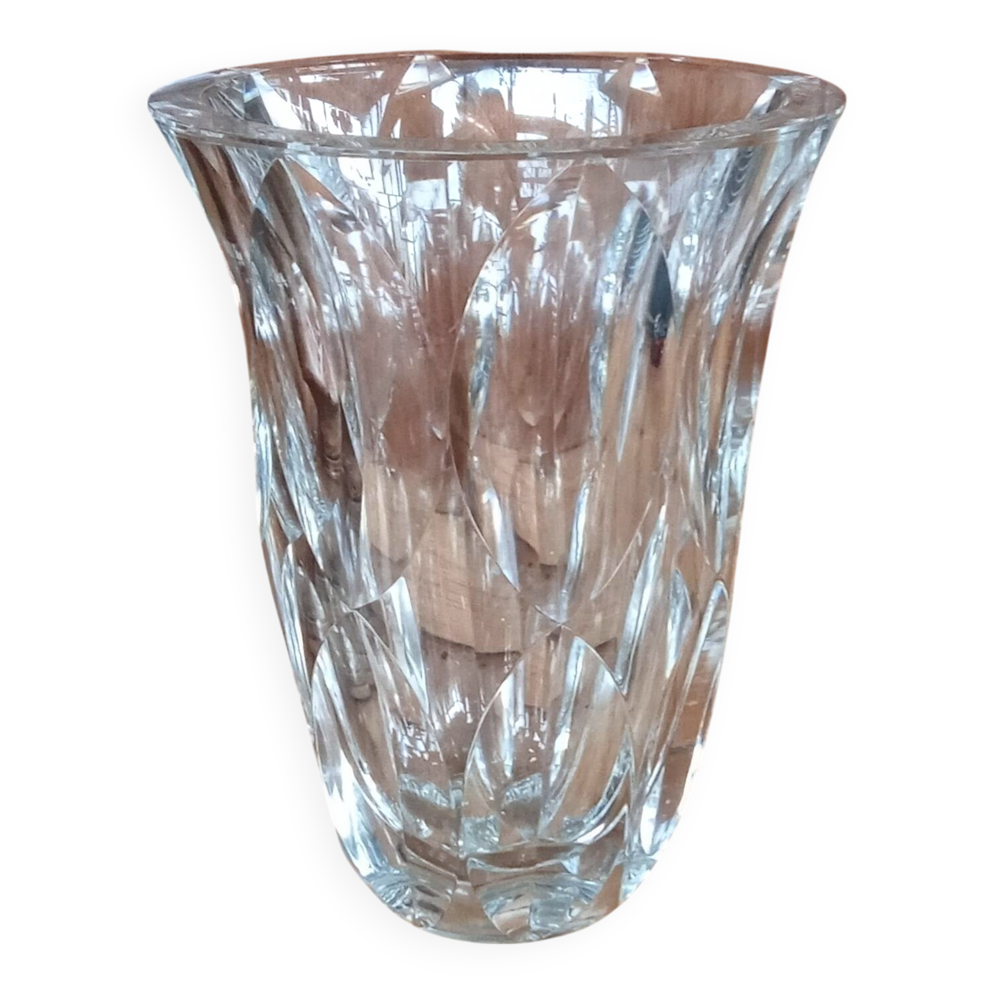 Old large Saint Louis crystal vase