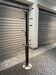 1970s coat rack with a marble base and chrome arms.