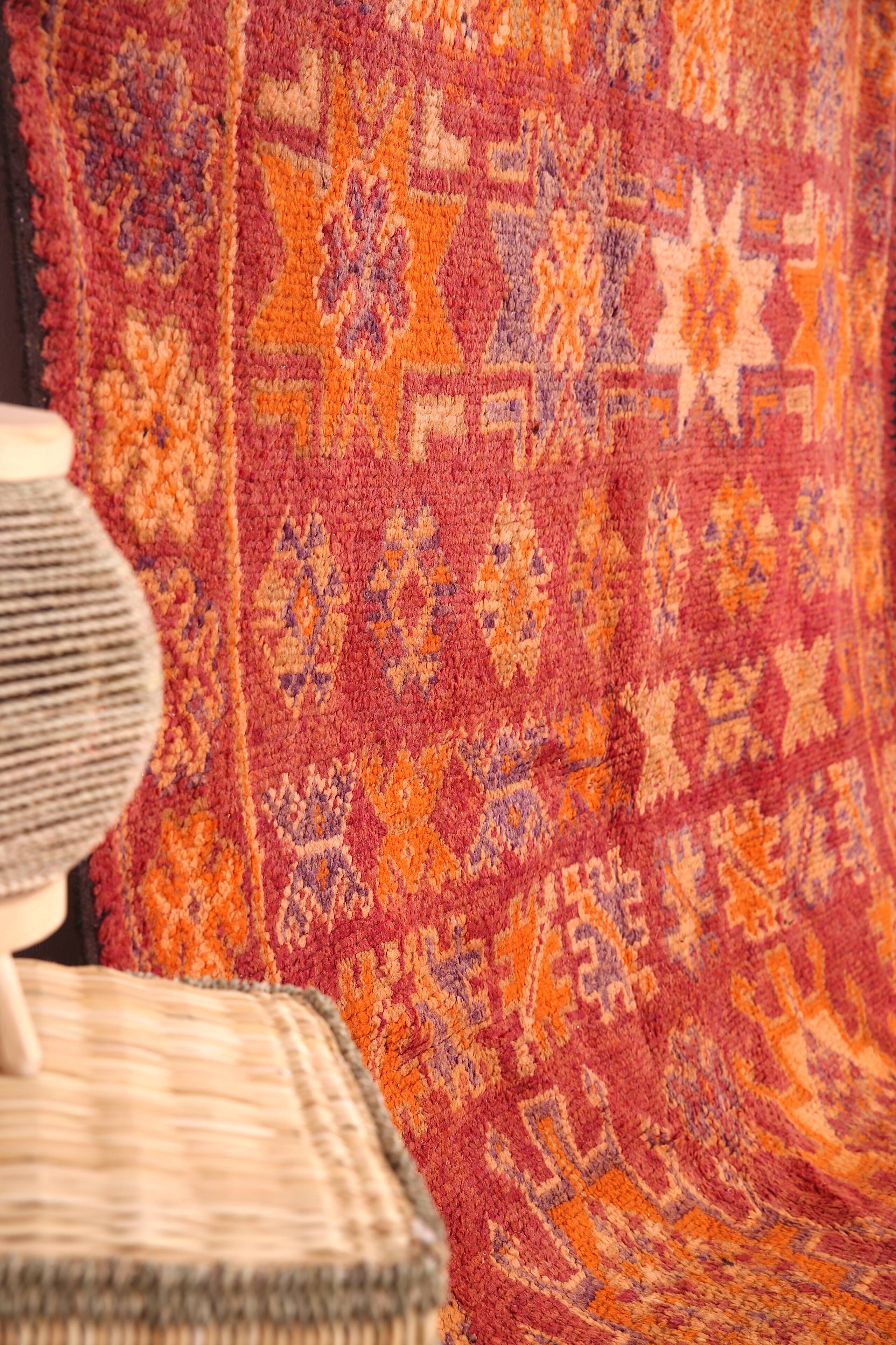 Vintage berber rug 187 cm x 408 cm - tapis berber marocain