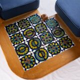 Grande banquette éventail d'angle en chêne, Guillerme et Chambron, 1970s