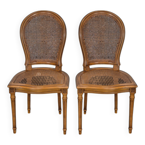 Paire de chaises à cannage