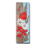 Plaque de lave émaillée motif florales, plaque murale, pierre de lave, décoration murale, panneau