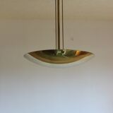 Brass half bowl ceiling lamp by Kalmar Austria