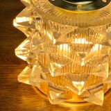 Vintage moulded glass tulip walker