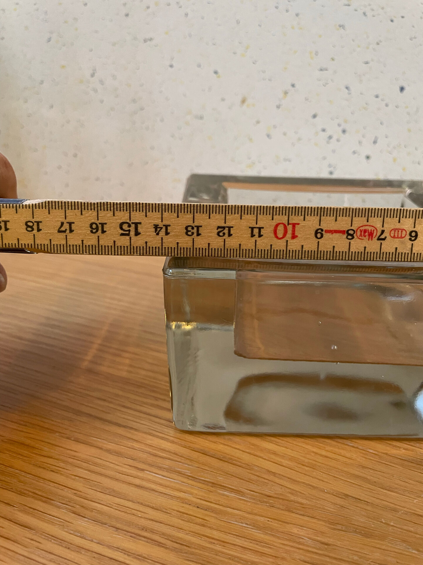 Glass block catchall