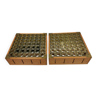 A pair of ceiling lights from Swedish Alda 1980s.