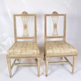 Un ensemble de 2 chaises de style gustavien des années 1880