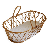 Vintage rattan bassinet