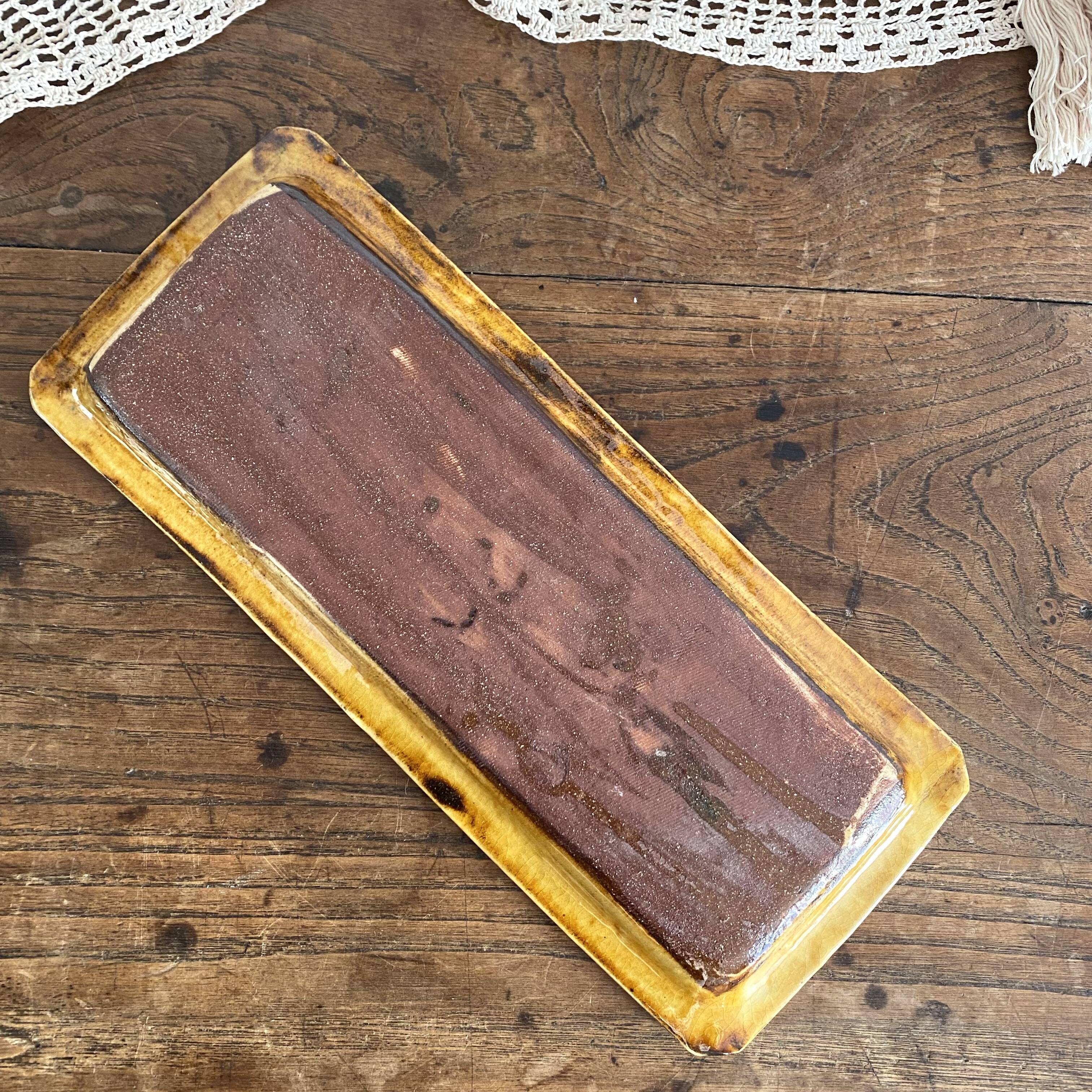 Ceramic cake dish, donkey decor, vintage crafts