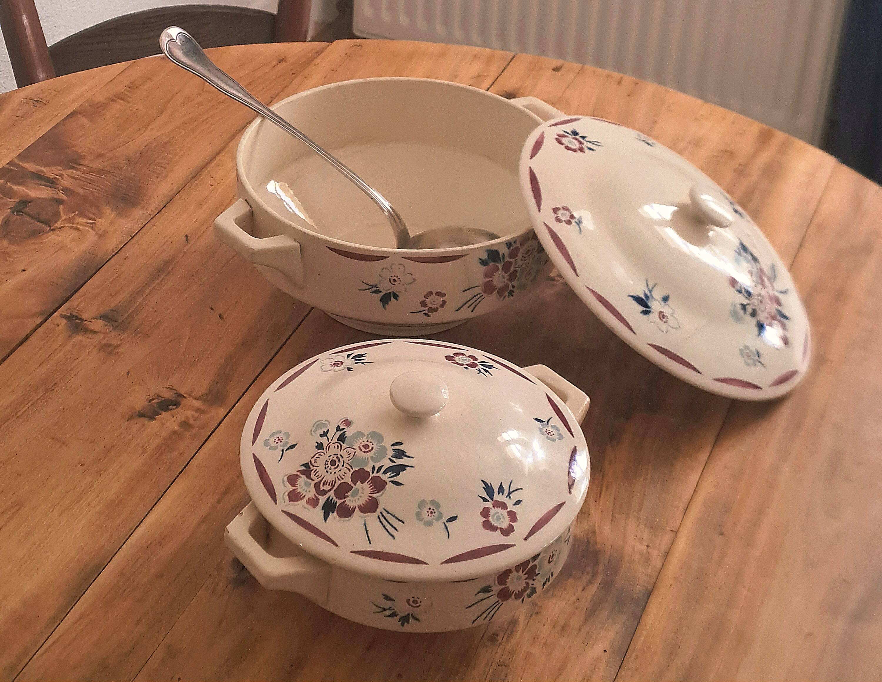 Set of 2 soup tureens K and G Luneville model "Évreux"