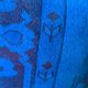 Electric Blue Vintage Turkish Rug Pillow, Hand-Stitched Wool Cushion