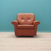 Fauteuil en cuir, design danois, années 1960, production : Danemark