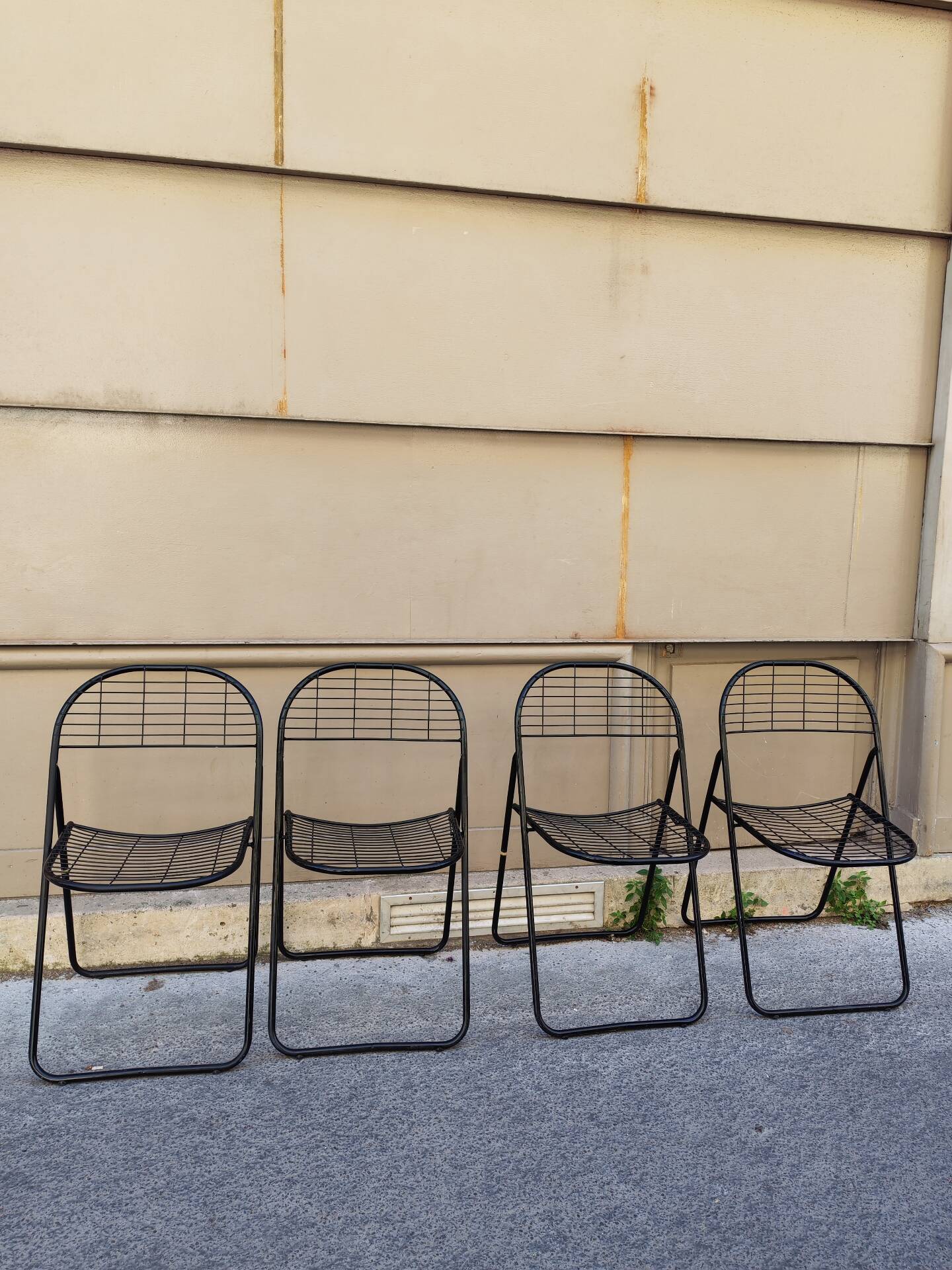 Set of 4 minimalist chairs "Åland" Niels Gammelgaard 1980