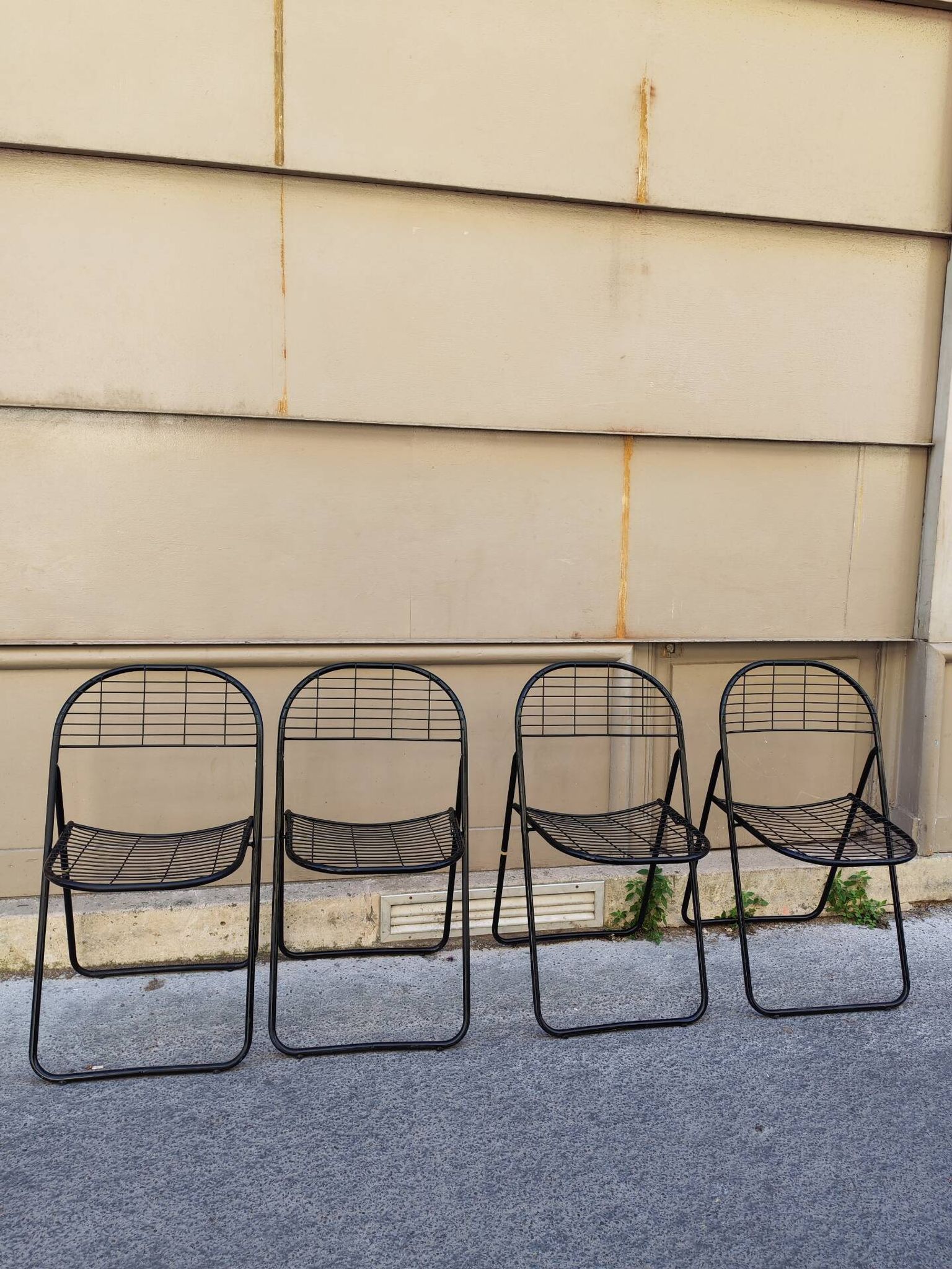 Set of 4 minimalist chairs "Åland" Niels Gammelgaard 1980