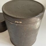 Set of 2 old weathered metal boxes