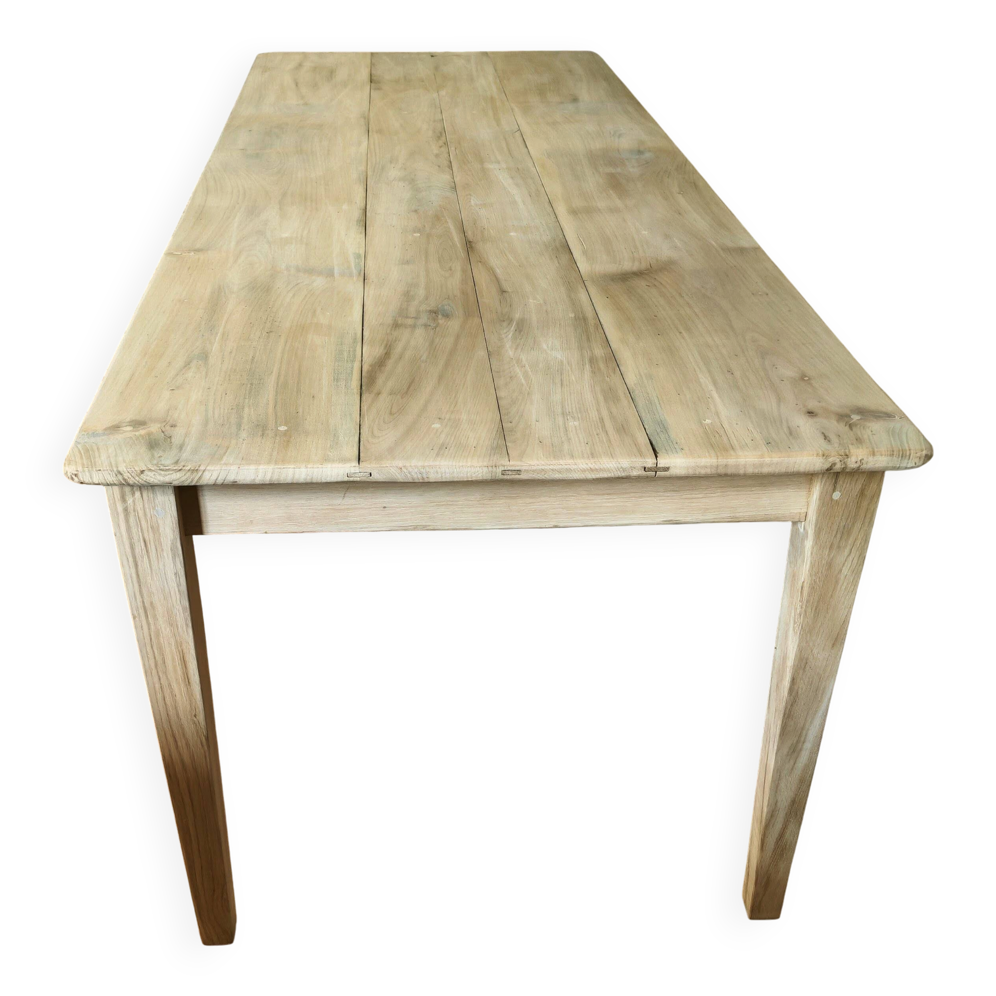Raw solid oak and chestnut farmhouse table 244cm