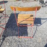 Garden furniture above wood and iron base It is foldable