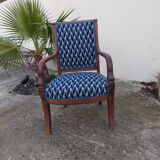 Reupholstered Empire style armchair