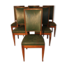 Set of 6 Art deco chairs in mahogany