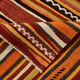 Tapis Kilim vintage long et large, orange et rouge, 5 x 13 cm, 149 x 402 cm, SK 33068