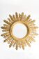Vintage Italian golden sun mirror, mid-20th century.