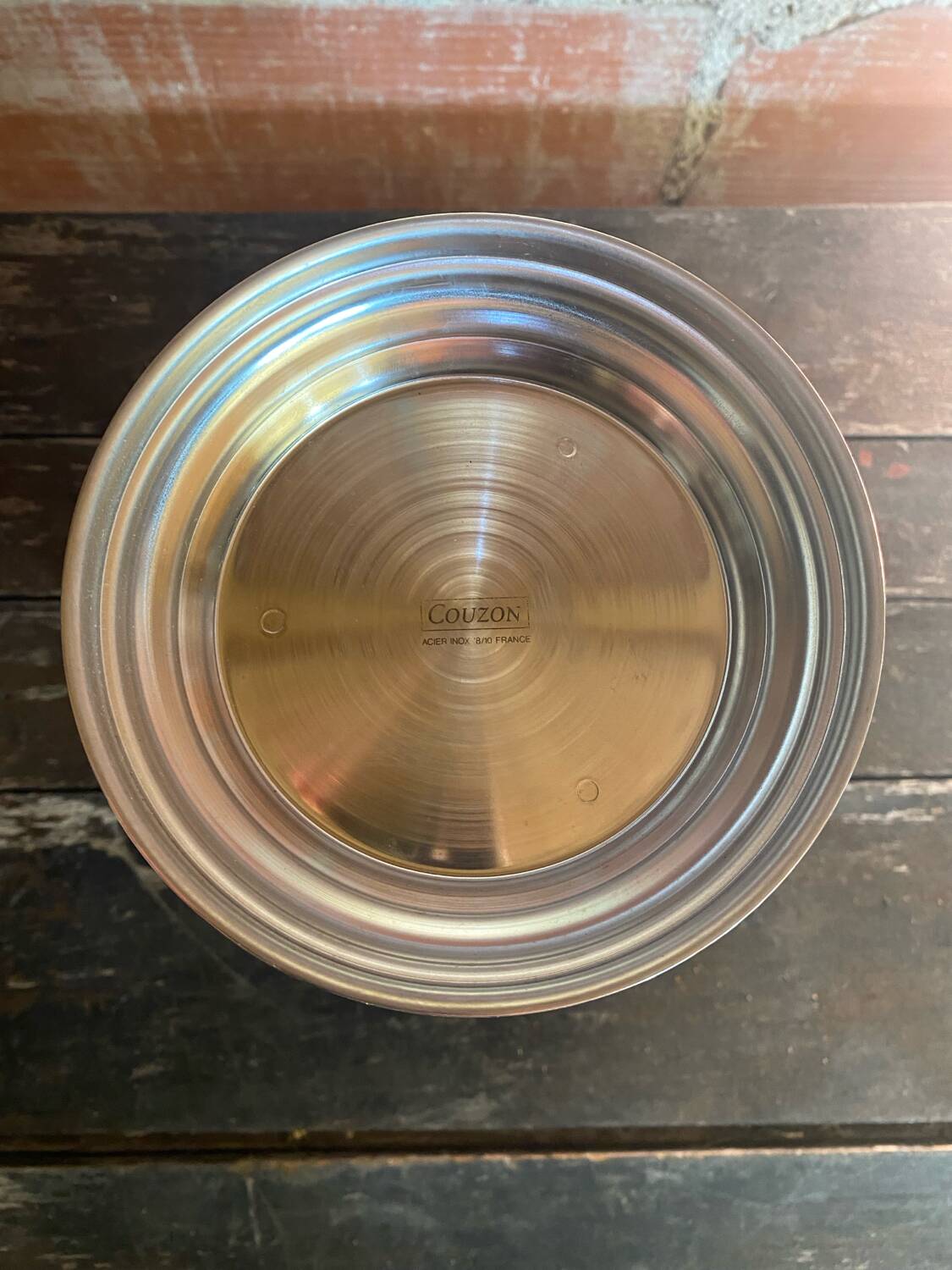 Vintage champagne ice bucket couzon stainless steel france