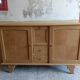 Enfilade 50/60 in solid oak and marquetry.