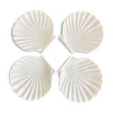 Empty scallop cups ceramic pockets