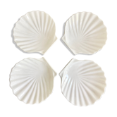 Empty scallop cups ceramic pockets