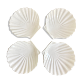 Empty scallop cups ceramic pockets