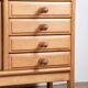 French enfilade in solid oak by Guillerme and Chambron 1960.