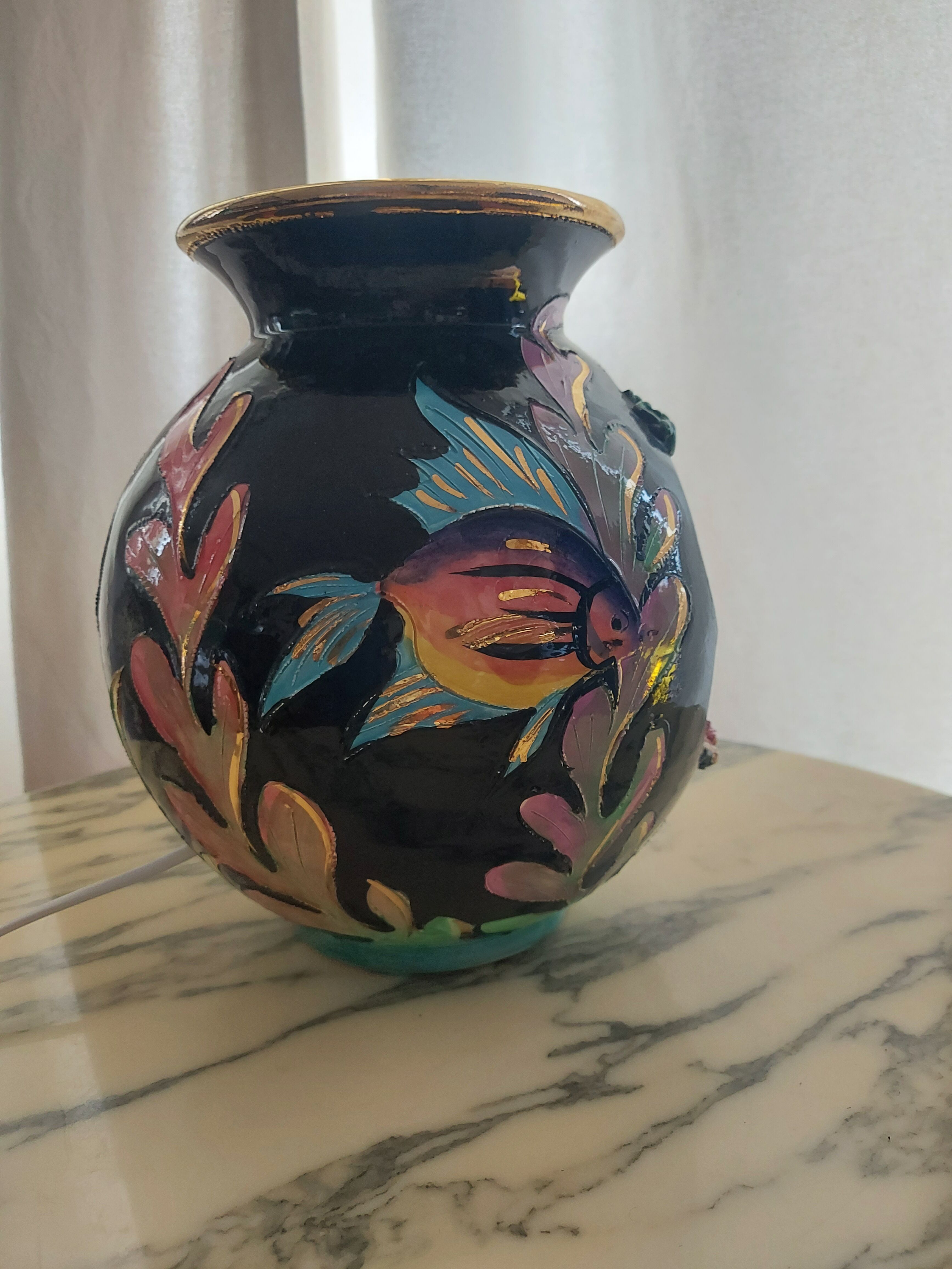Ceramic lamp years 60 vallauris