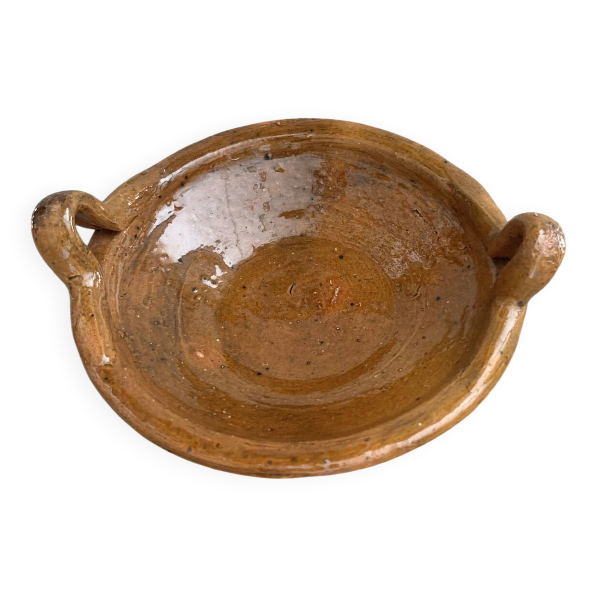 Glazed terracotta dish